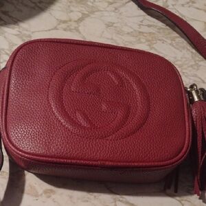Gucci Red Leather Crossbody Bag